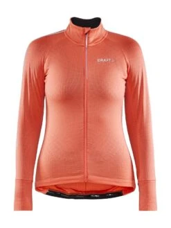 Craft Ideal Thermal Jersey Dame Oransj Med Mønster