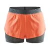 Craft Vent 2in1 Racing Shorts Grå/Oransje Dame 