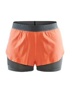 Craft Vent 2in1 Racing Shorts Grå/Oransje Dame 