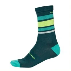 Endura BaaBaa Merino Striper Strømper Turkis