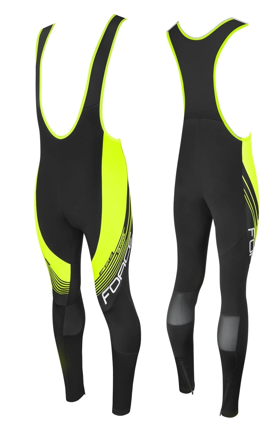Force F58 Lang Bibtight Neon/Sort Uten Innlegg 1 Force F58 Lang Bibtight Neon/Sort Uten Innlegg