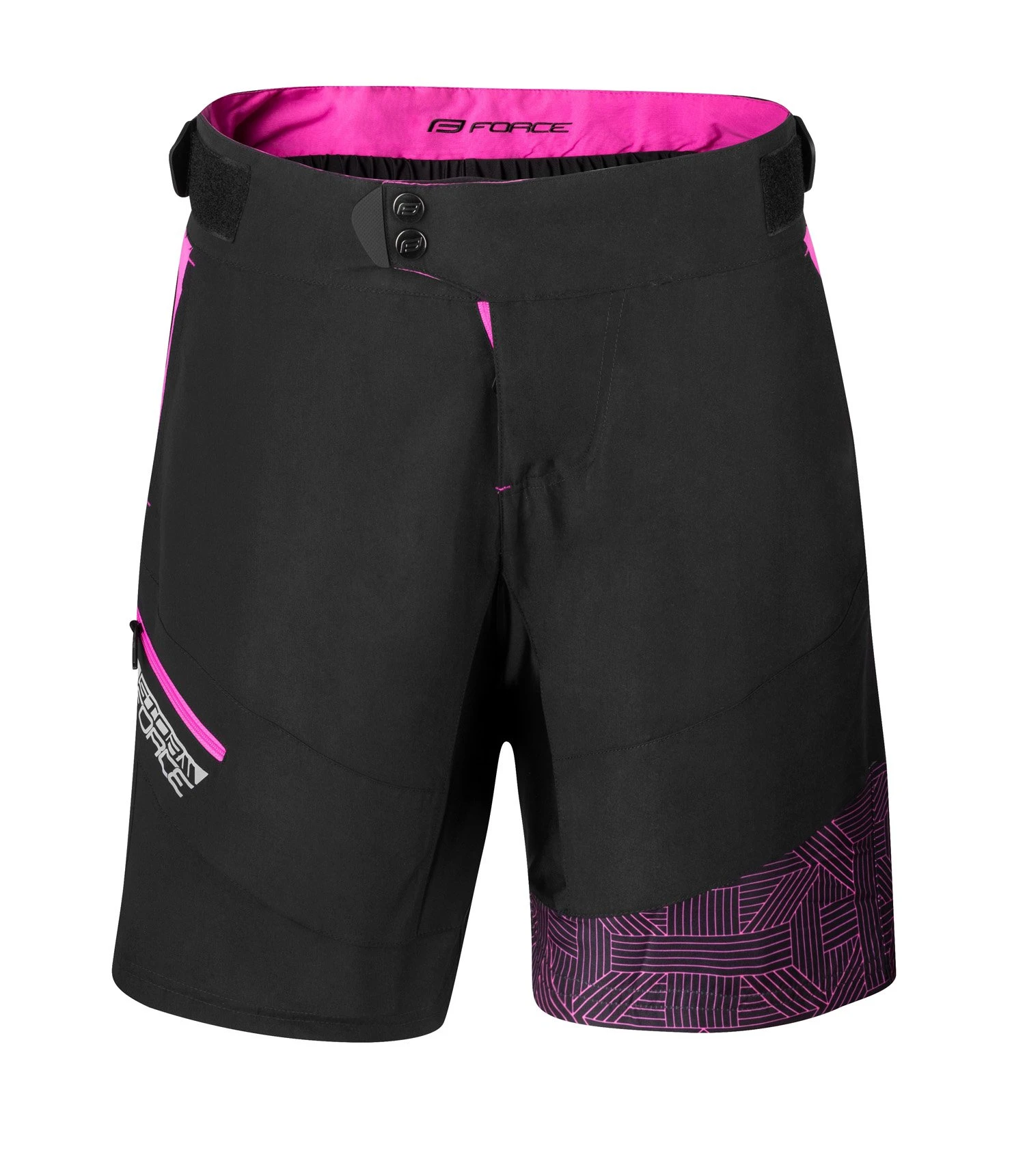 Force Storm Sykkelshorts Sort/Rosa 1 Force Storm Sykkelshorts Sort/Rosa