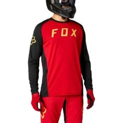 Fox Defend Langermet MTB Jersey Rød