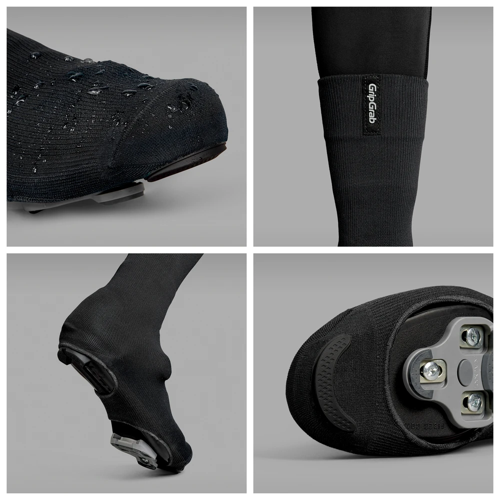 GripGrab Flandrien Vanntett Strikket Skoovertrekk Sort 3 GripGrab Flandrien Vanntett Strikket Skoovertrekk Sort - Bilde 3