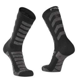 Northwave Husky Ceramic High Sykkelsokker Sort/Grå