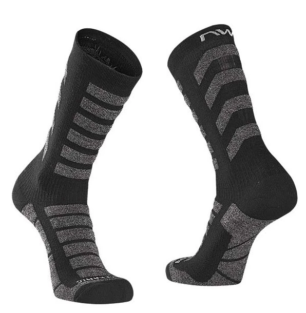 Northwave Husky Ceramic High Sykkelsokker Sort/Grå 1 Northwave Husky Ceramic High Sykkelsokker Sort/Grå