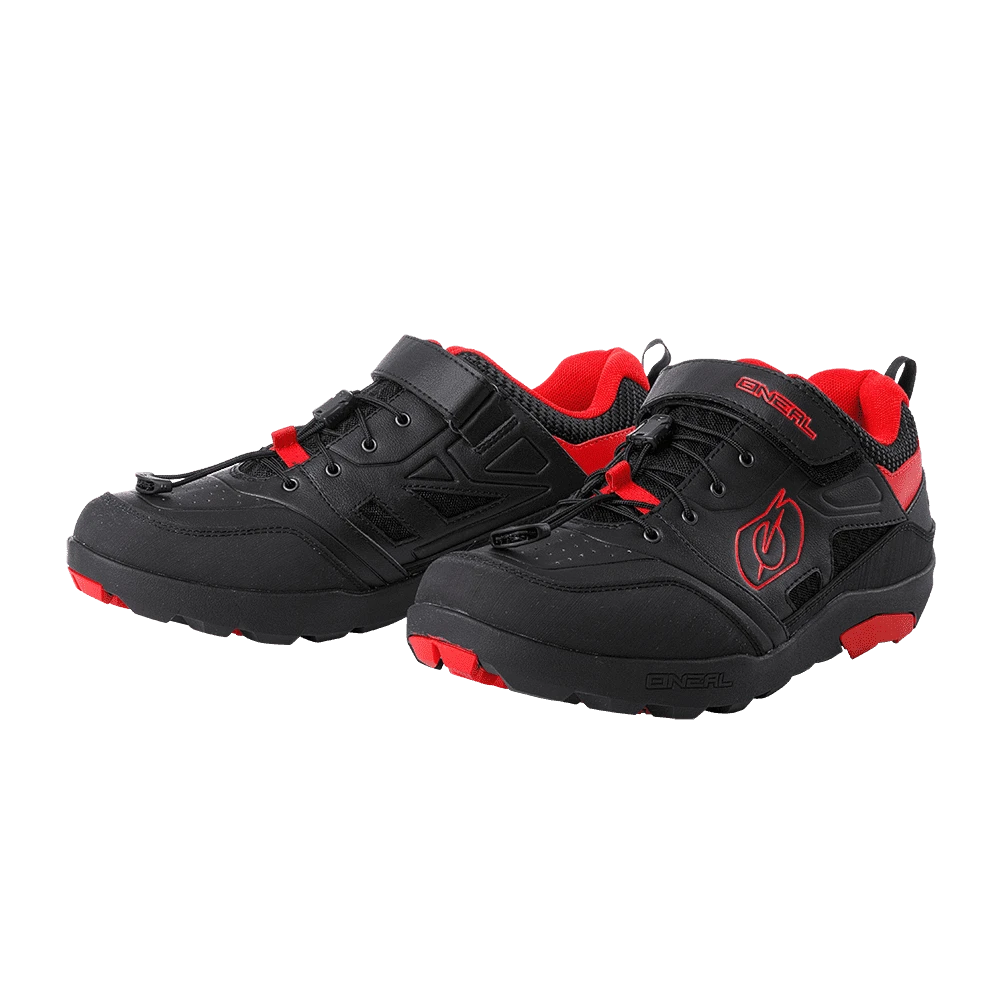 Oneal O'Neal Traverse Flat MTB Sko Sort / Rød - Bilde 2