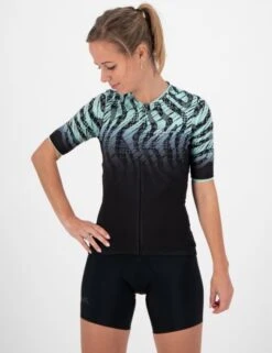Rogelli Animal Jersey Dame - Sort/Turkis -Force Butikk Rogelli Animal Jersey til Kvinder 1614856081 02