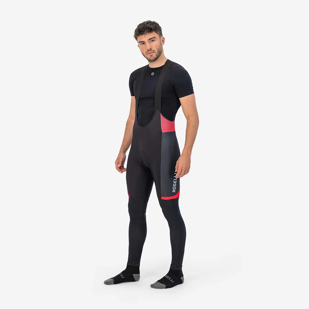Rogelli Collant Fuse II Bibtights Svart/Rød 3 Rogelli Collant Fuse II Bibtights Svart/Rød - Bilde 3