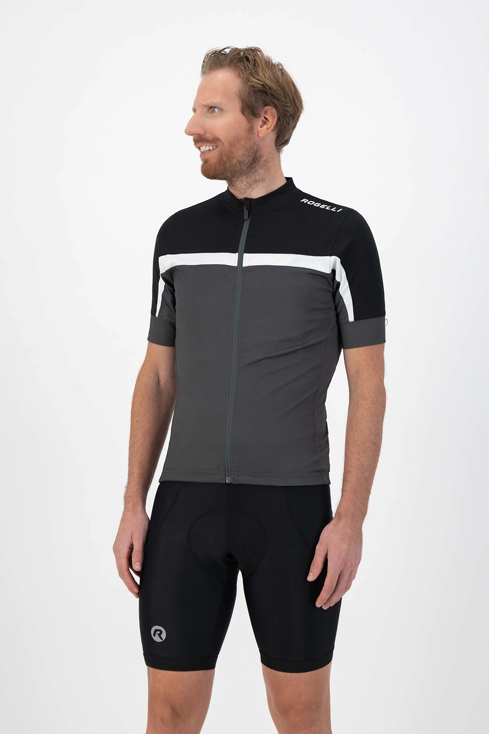 Rogelli Course Kortermet Jersey - Svart/Hvit/Grå 4 Rogelli Course Kortermet Jersey - Svart/Hvit/Grå - Bilde 4