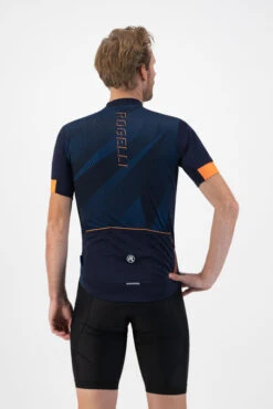 Rogelli Dusk Sykkeltrøye - Blå/Oransje -Force Butikk Rogelli Dusk Cykeljersey BlueOran 1645102387 03
