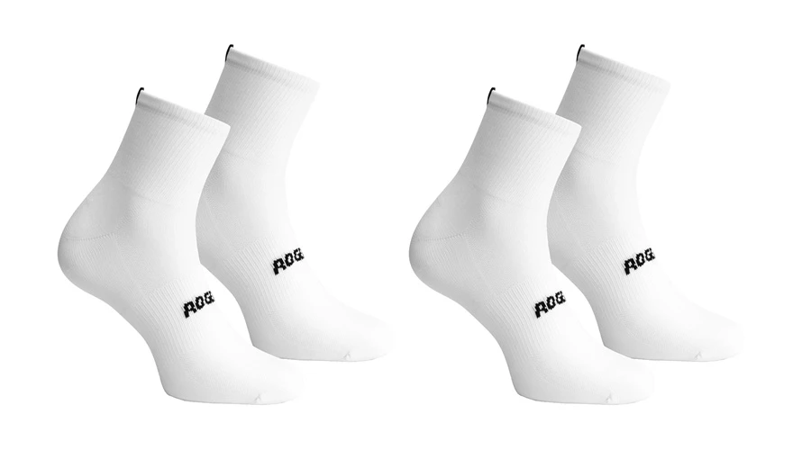 Rogelli Essentials Coolmax Strømper 2-pak Hvit 1 Rogelli Essentials Coolmax Strømper 2-pak Hvit