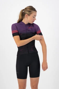 Rogelli Marble Kortermet Trøye Til Kvinner Lilla / Svart -Force Butikk Rogelli Marble Kortaermet Jersey til 1645440443 04