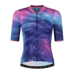 Rogelli Marble Kortermet Jersey Til Kvinner Tie Dye Blå / Lilla