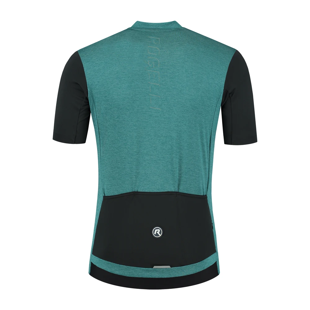 Rogelli Melange Sykkeltrøye - Turkis/Svart 2 Rogelli Melange Sykkeltrøye - Turkis/Svart - Bilde 2