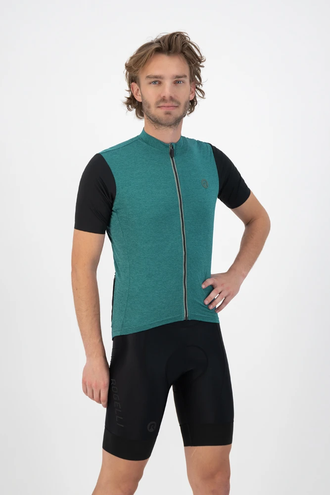 Rogelli Melange Sykkeltrøye - Turkis/Svart 3 Rogelli Melange Sykkeltrøye - Turkis/Svart - Bilde 3