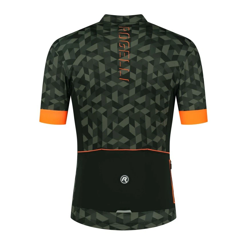 Rogelli Rubik Sykkeltrøye Grønn/oransje 2 Rogelli Rubik Sykkeltrøye Grønn/oransje - Bilde 2
