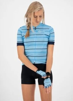 Rogelli Stripe Sykkelhansker Dame- Blå -Force Butikk Rogelli Stripe Cykelhandsker til Kvi 1615367391 02