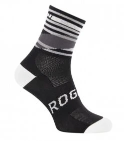 Rogelli Stripe Sykkelsokker - Sort/Hvit