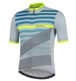 Rogelli Stripe Jersey - Grå/Blå/Neon
