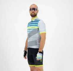 Rogelli Stripe Jersey - Grå/Blå/Neon 5 Rogelli Stripe Jersey - Grå/Blå/Neon -Force Butikk Rogelli Stripe Jersey GraaBlaaNeon 1610111403 02