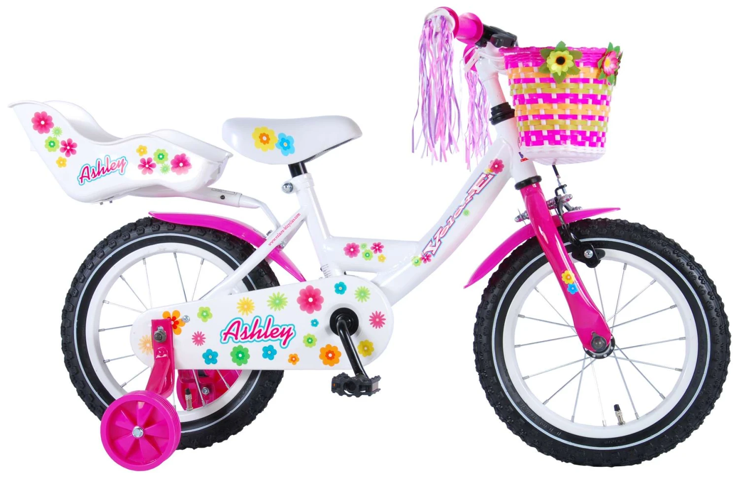 Volare Ashley 14" Jentesykkel Med Støttehjul 1 Volare Ashley 14" Jentesykkel Med Støttehjul