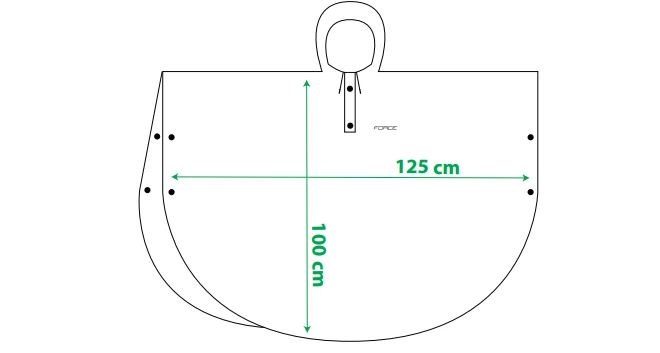 Force Regn Poncho Blå 160-200 Cm 2 Force Regn Poncho Blå 160-200 Cm - Bilde 2